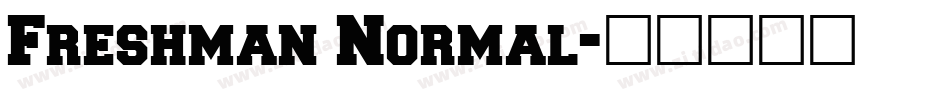 Freshman Normal字体转换
